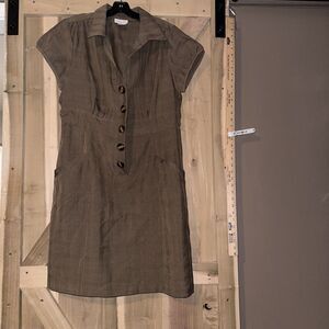Robbie‎ Bee Dress Womens 16 Tan Pocket Button Accent